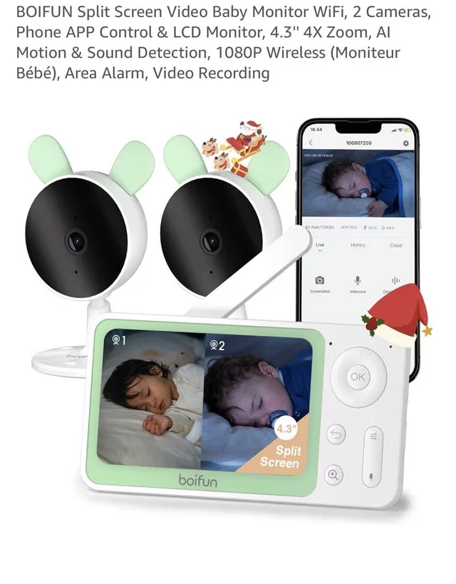 BOIFUN Baby Monitor (No SD Card)