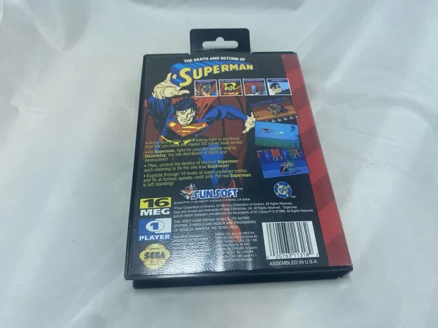 The Death and Return of Superman Case (SEGA Genesis) Authentic image indicator(2)
