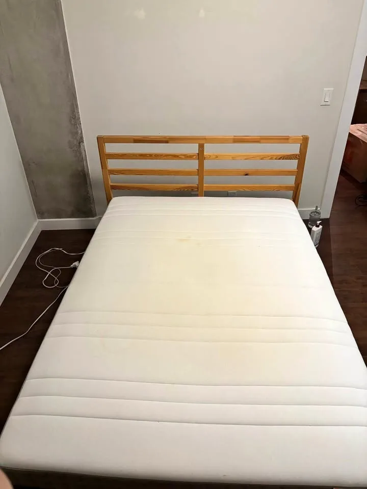 Double bed and mattress