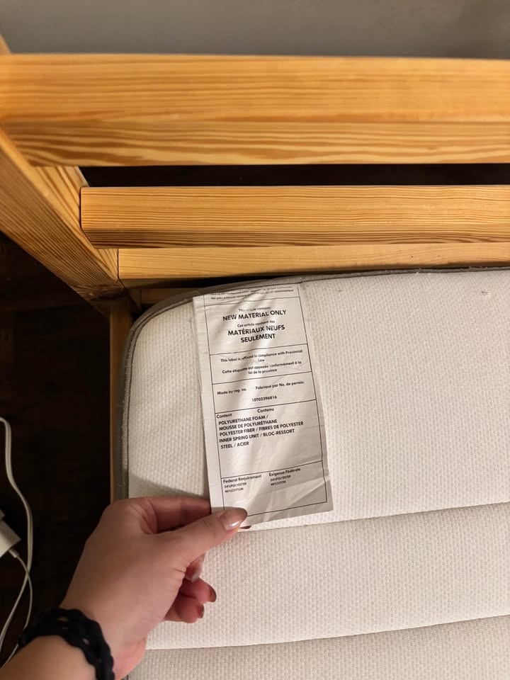 Double bed and mattress - photo 2