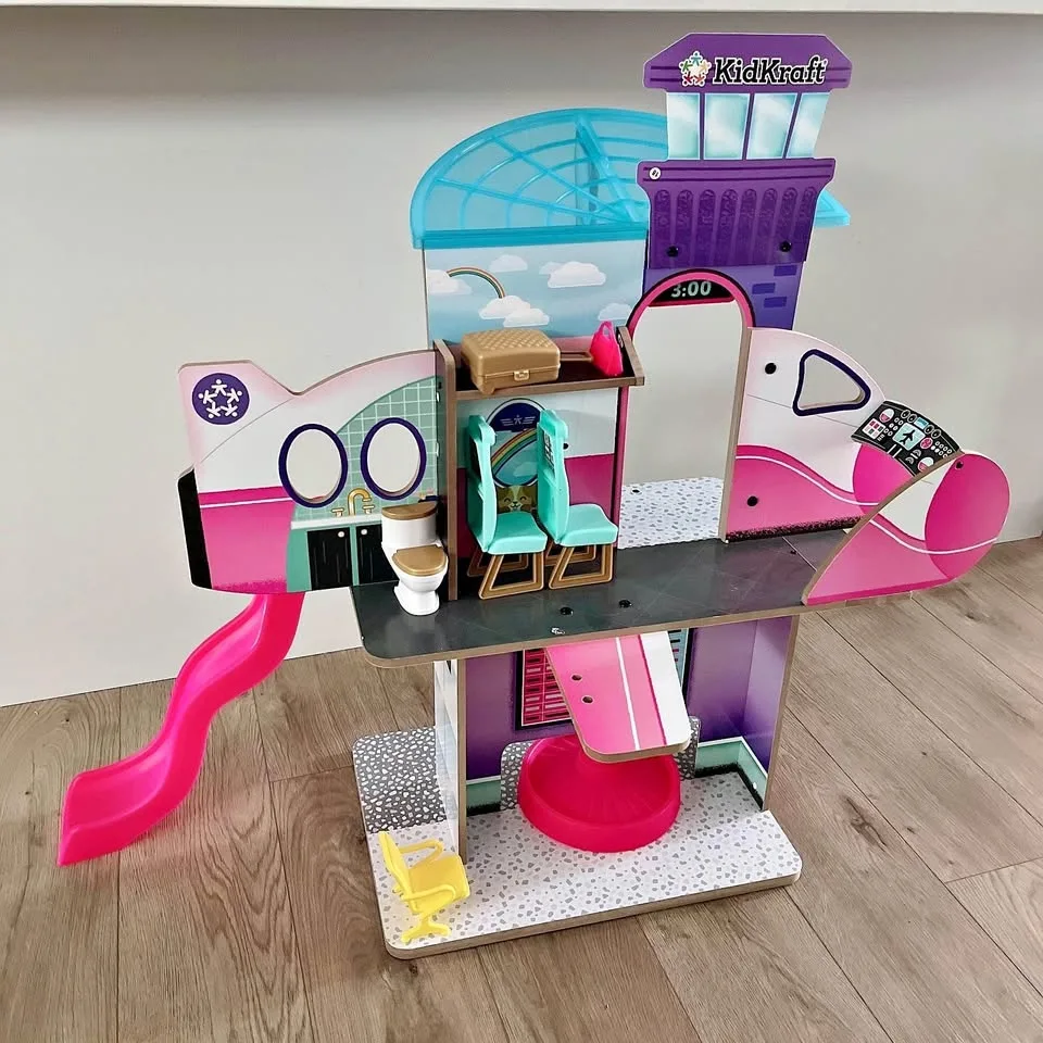 KidKraft Luxe Life 2-in-1 Wooden Airport and Jet #CleanOut