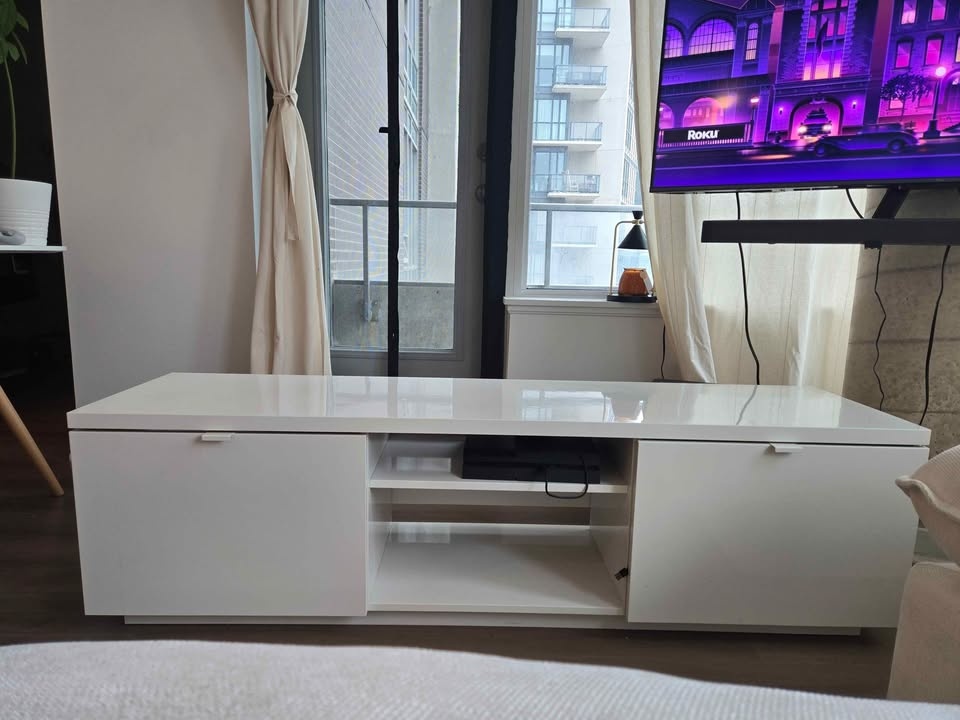 IKEA BYAS TV STAND WHITE - photo 2