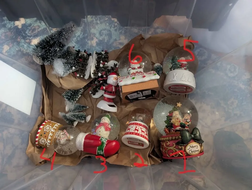 Christmas village set and snow globes (PRICE DROP) image indicator(7)