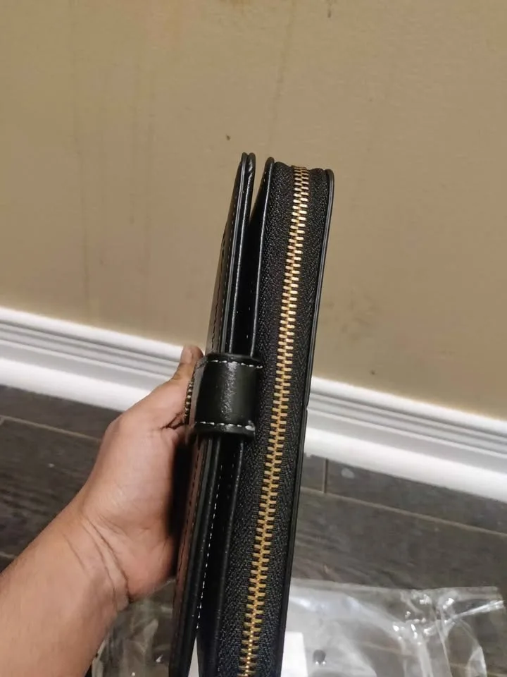 Brand new stylish black wallet for women image indicator(5)