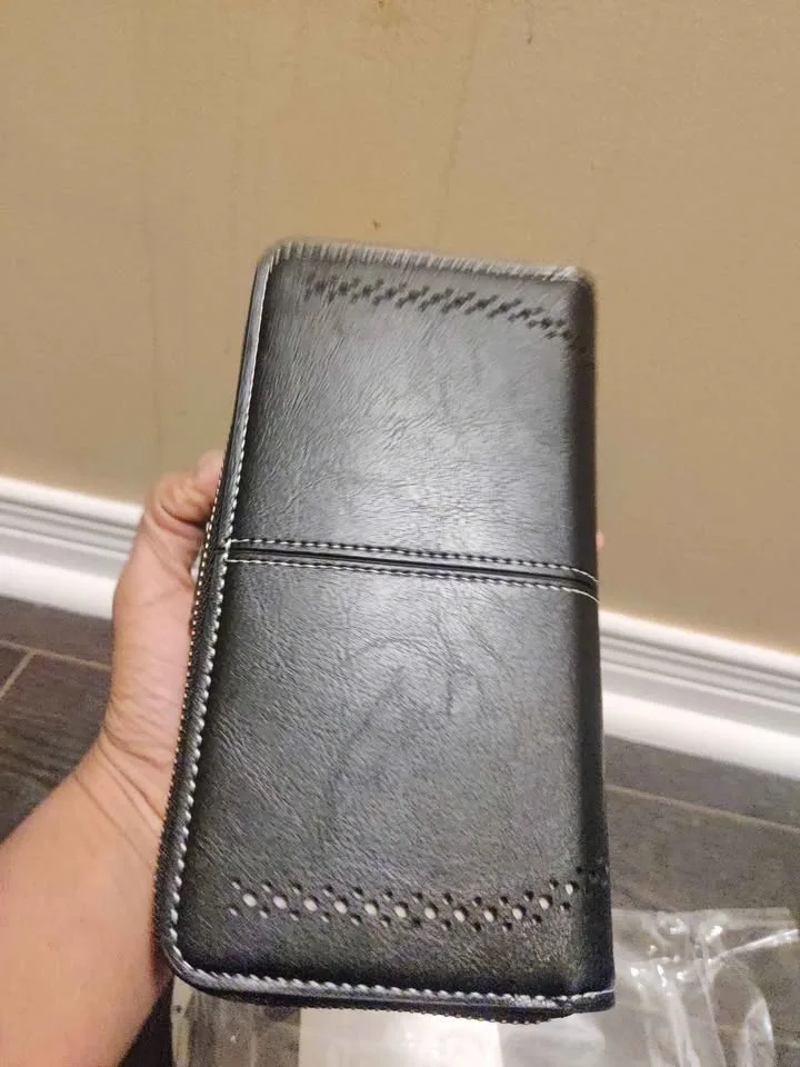 Brand new stylish black wallet for women image indicator(6)