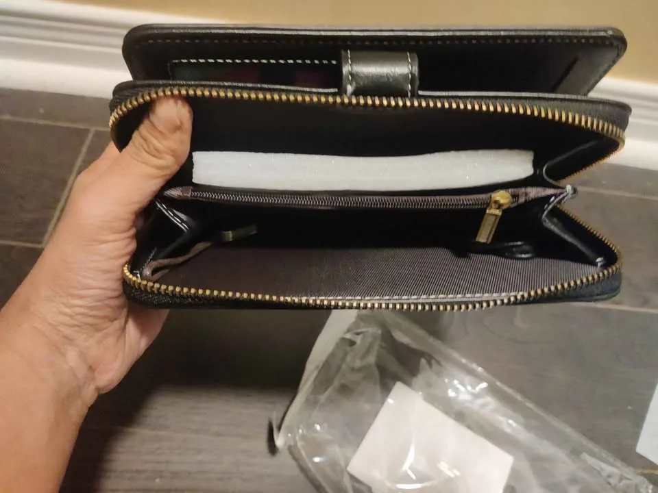 Brand new stylish black wallet for women image indicator(8)