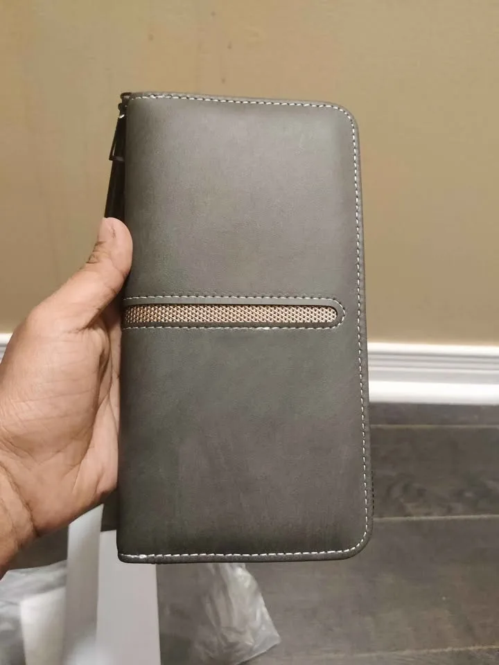 Brand new black color luxury wallet with card slots image indicator(3)