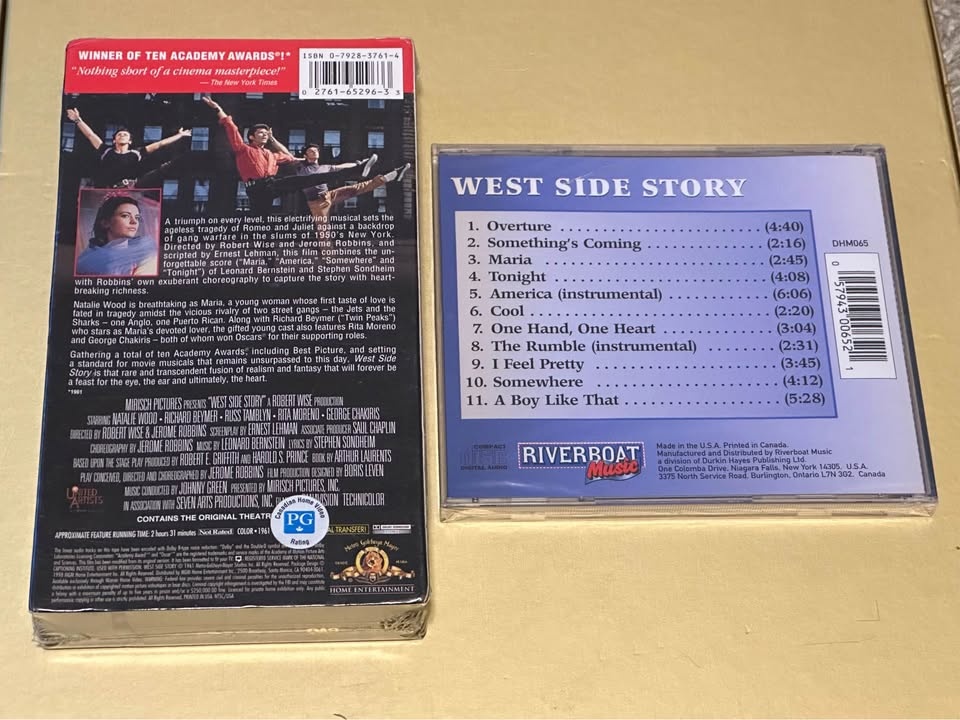 West Side Story VHS and CD. Brand new and sealed. $15 total - photo 2
