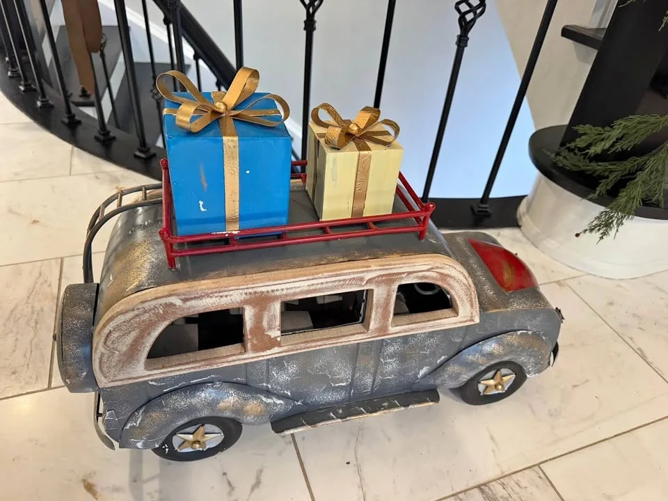 Xmas Metal Vintage Truck Decor $50