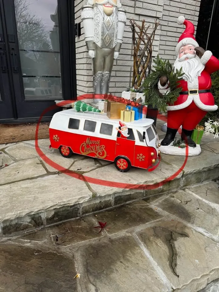 Xmas Large Metal Retro Christmas Bus Decor  $85 image indicator(2)