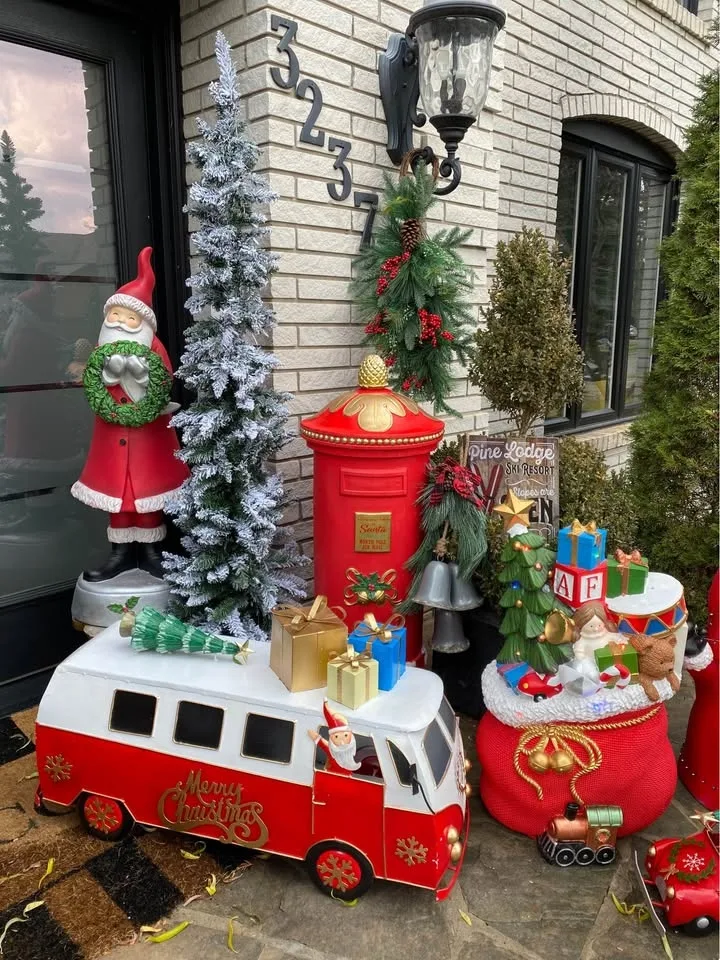 Xmas Large Metal Retro Christmas Bus Decor  $85 image indicator(5)