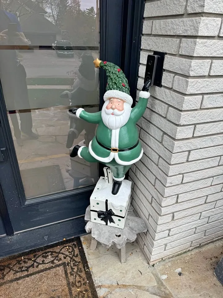 Christmas 3 Foot Dancing Santa Statue on Present $110