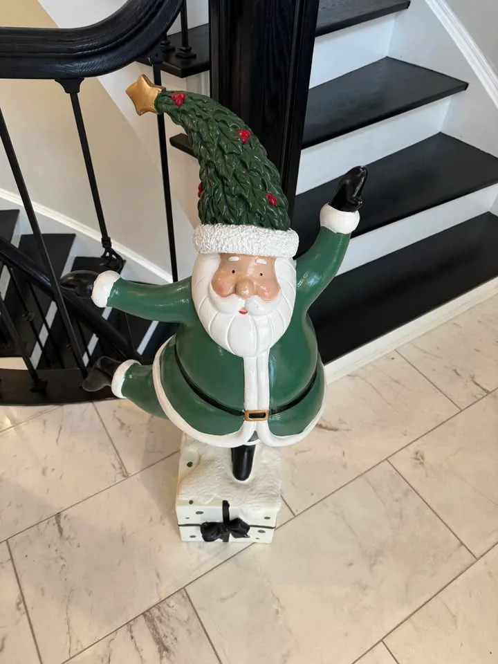 Christmas 3 Foot Dancing Santa Statue on Present $110 image indicator(3)