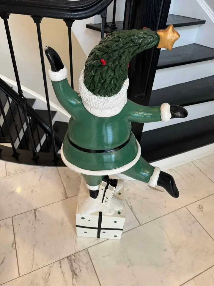 Christmas 3 Foot Dancing Santa Statue on Present $110 image indicator(4)