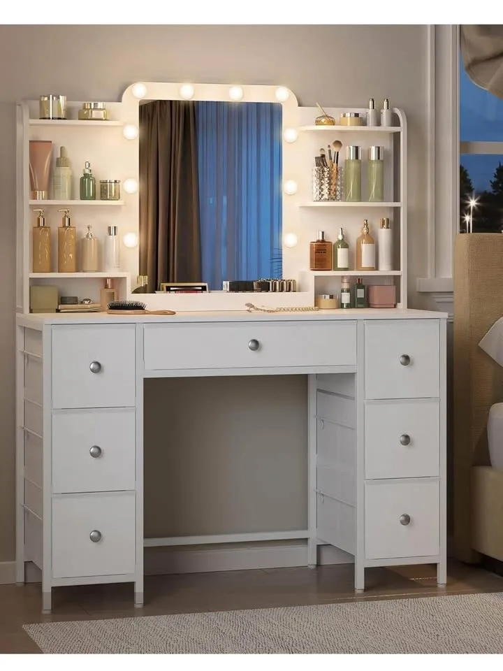 Brand New - Vanity Desk with Light 3-Color LED image indicator(10)