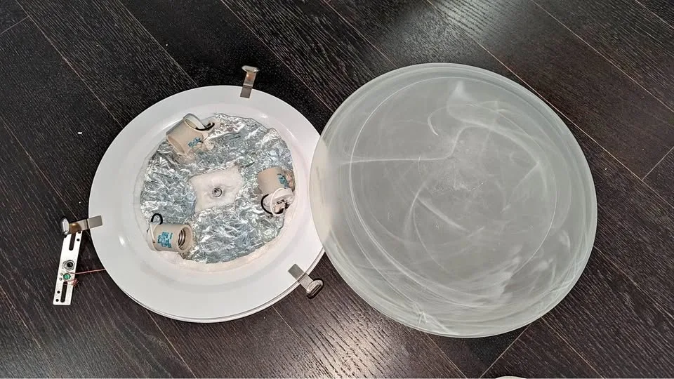 Chandelier 3 light flush mount light