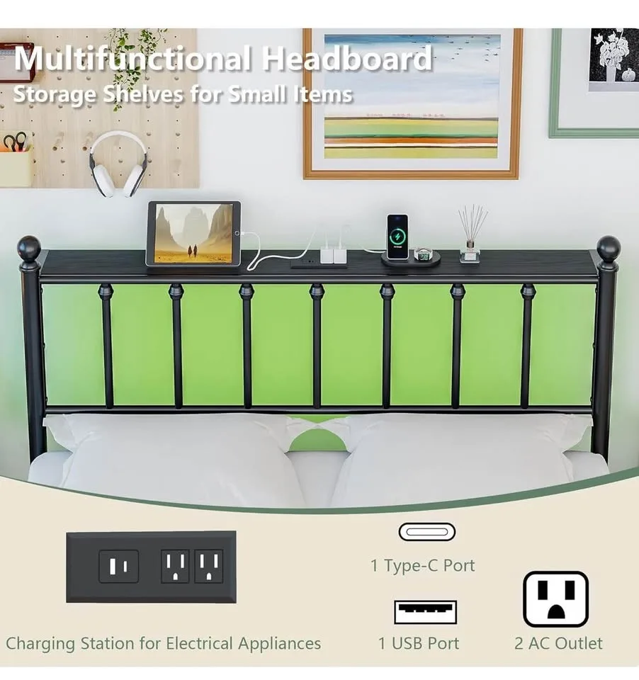 Brand New - Queen Size Bed Frame with Headboard and Footboard image indicator(6)