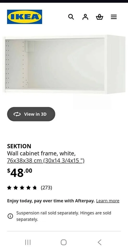 SEKTION Kitchen Cabinet - BNIB sealed - white