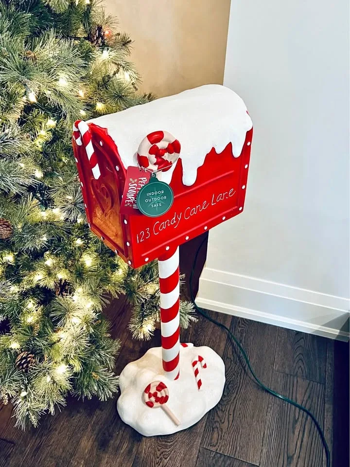 Christmas 3 Foot Candy Cane Mailbox $110