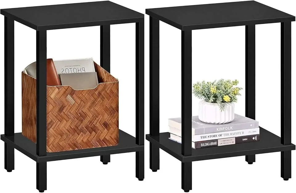 Side Table or Nightstand, 2-Tier Shelf - New - $22 Each