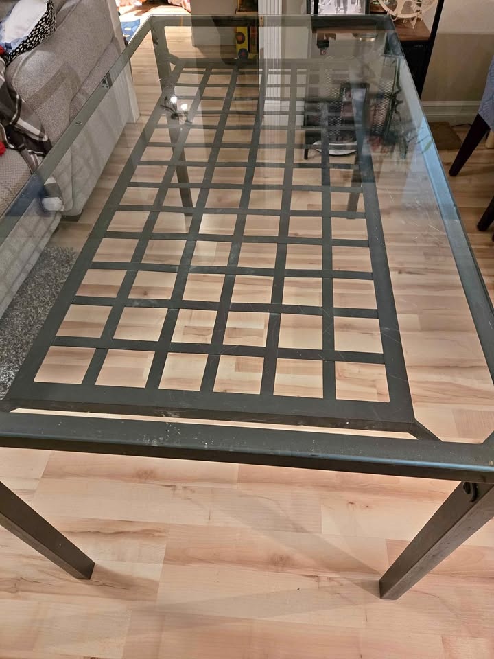 IKEA Granas outdoor patio dining table w/glass top (no chairs)