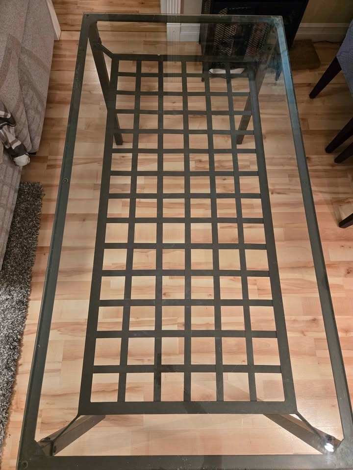 IKEA Granas outdoor patio dining table w/glass top (no chairs) - photo 2