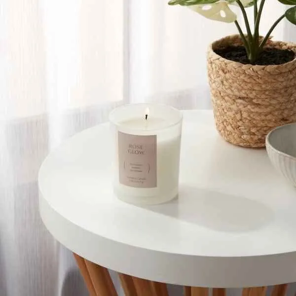 Threshold 5oz Glass Jar Candle Rose Glow image indicator(2)