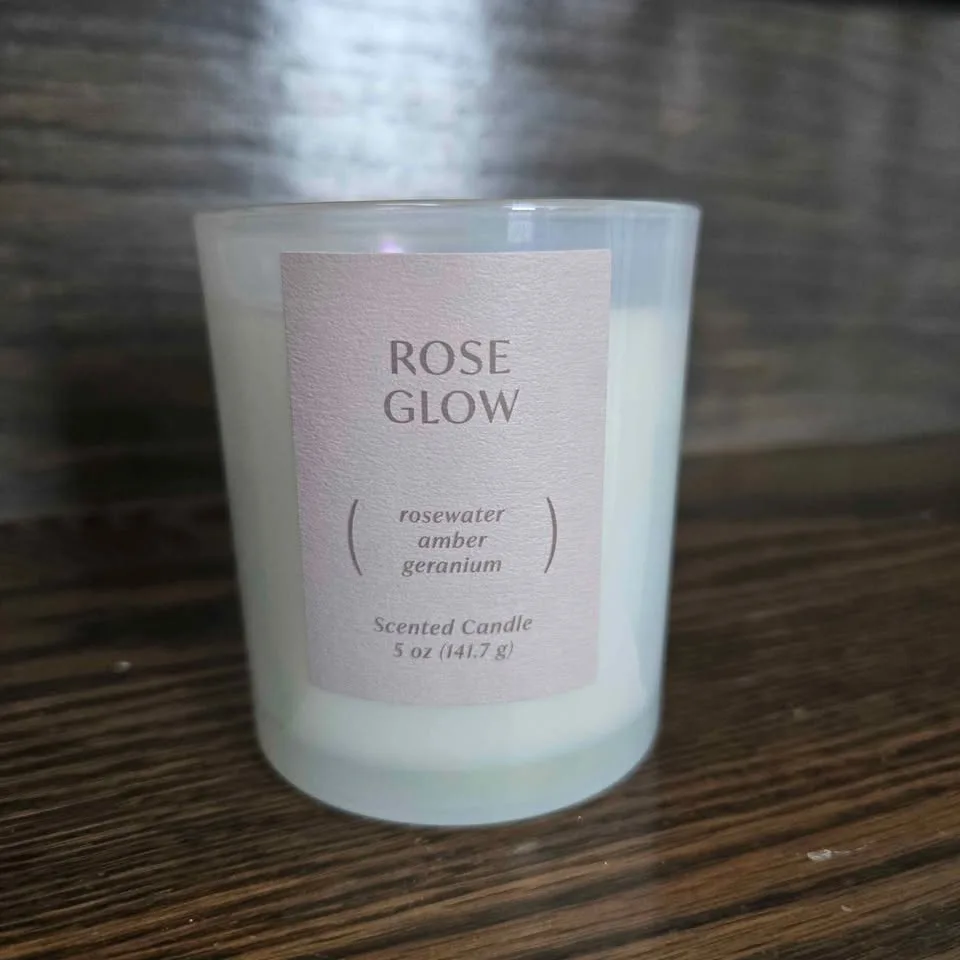 Threshold 5oz Glass Jar Candle Rose Glow image indicator(4)