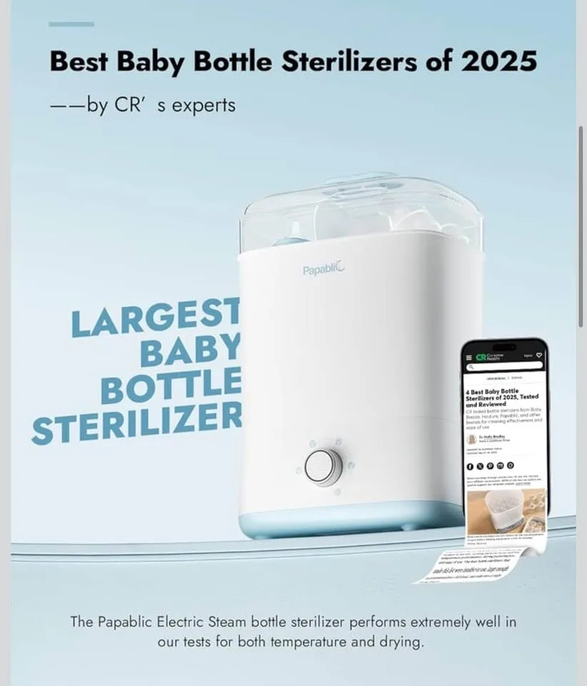 Papablic Bottle Sterilizer & Dryer - BRAND NEW SEALED image indicator(2)