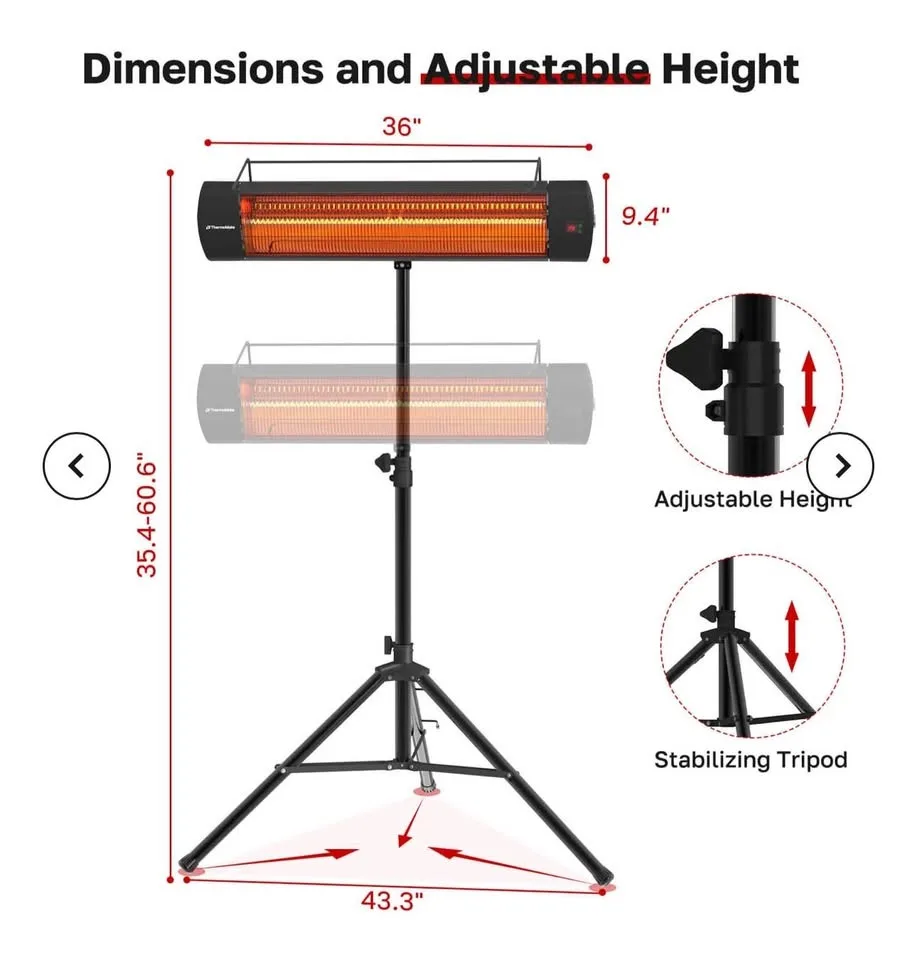1500W ThermoMate Infrared Heater - Garage,Indoor & Outdoor image indicator(7)