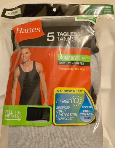 Hanes Mens Tank Top Under Shirt, Size XL x 5 - photo 3