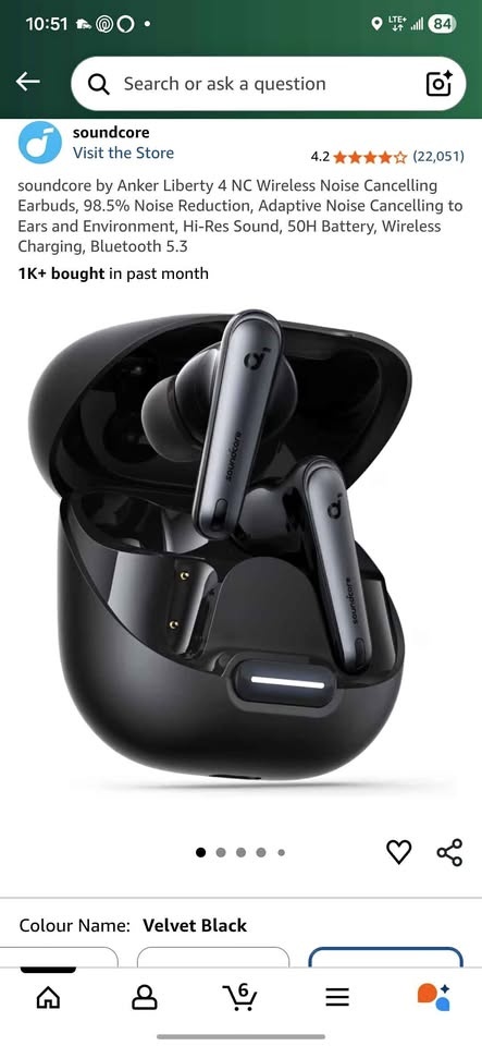 New soundcore Liberty 4 NC Wireless Noise Cancelling Earbuds