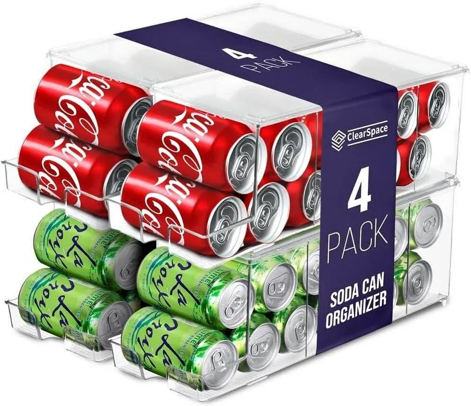 Soda Can Organizer & Dispenser 4 Pack