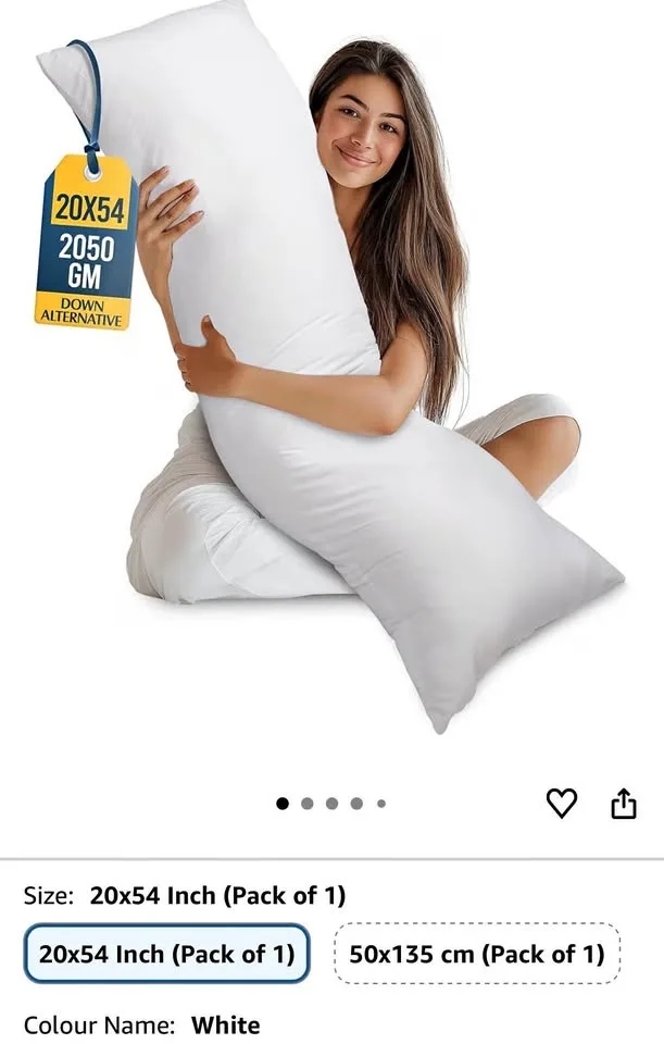 Utopia Bedding Full Body Pillow (White, 20 x 54 Inch)