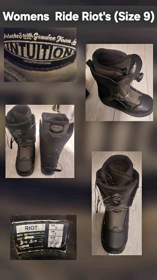 Women's Ride Riot Boa Snowboard Boots (size 9). Barely Used.