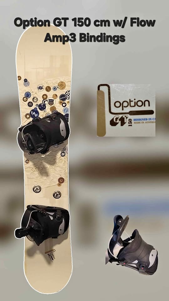 Option GT (150cm) + Flow Amp3 All mountain Bindings (Size: Mediu
