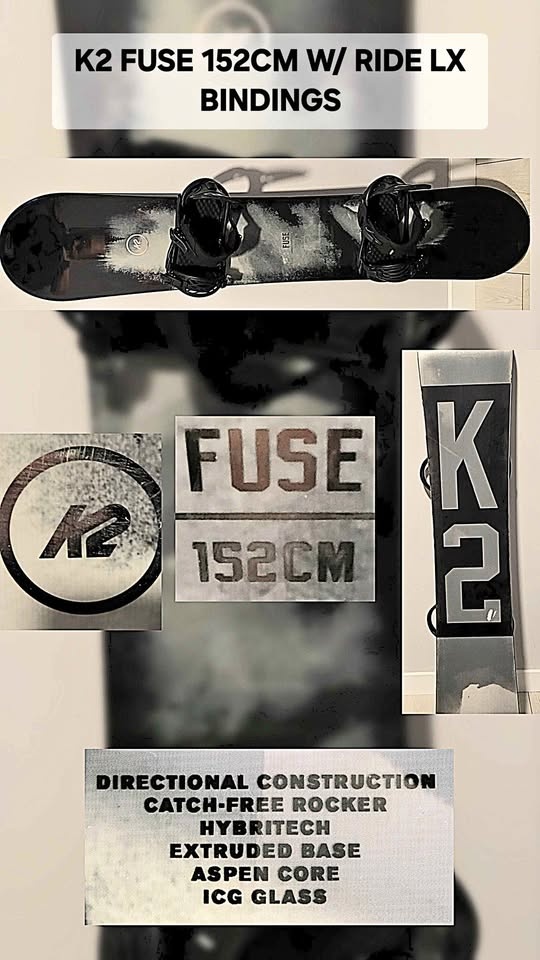 K2 FUSE (152cm) + Ride (XL - All Mountain) Bindings
