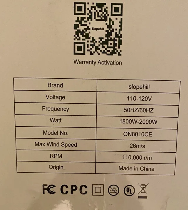 Slopehill Hair Dryer image indicator(2)