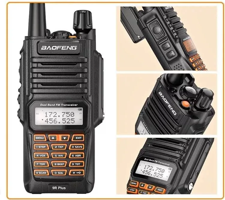 Waterproof Baofeng UV-9R PLUS 10W VHF UHF 2 Way Radio