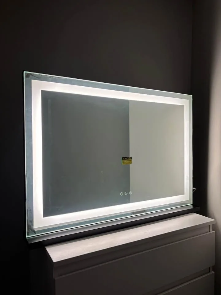 Black LED Vanity Mirror with lights 32”x 22” image indicator(2)