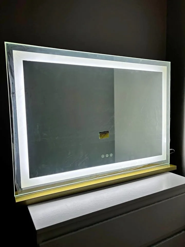 Gold LED Vanity Mirror with lights 32”x 22”