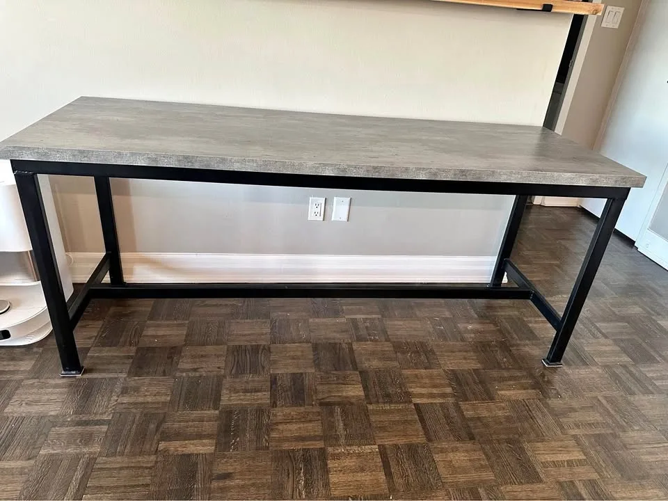 Table with Metal Base & Laminate Countertop