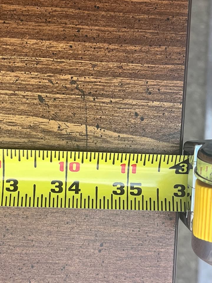Vintage Wood Table w/ Metal Legs, Folding Sides - photo 3