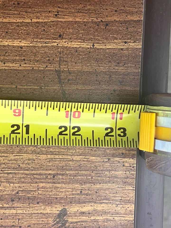 Vintage Wood Table w/ Metal Legs, Folding Sides - photo 4