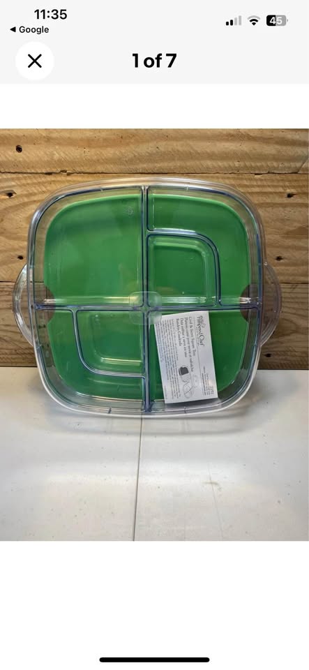 PAMPERED CHEF Cool & Serve Square Tray #2292