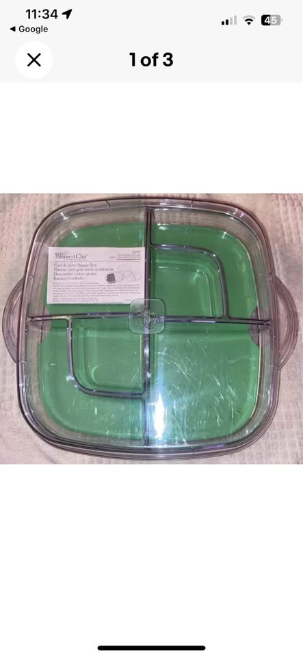 PAMPERED CHEF Cool & Serve Square Tray #2292 - photo 5