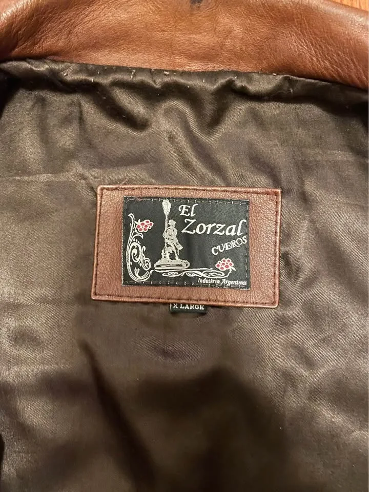 Men’s Brown Leather Jacket image indicator(3)