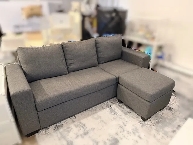 Reversible L-Shape Sofa Grey