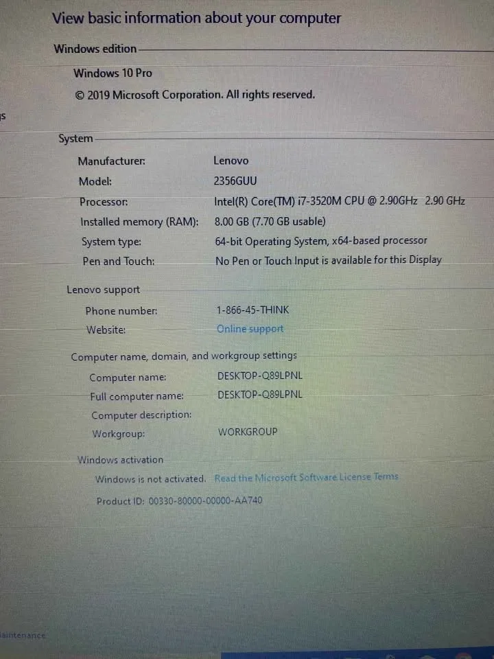Core i7 Lenovo Thinkpad Laptop image indicator(6)