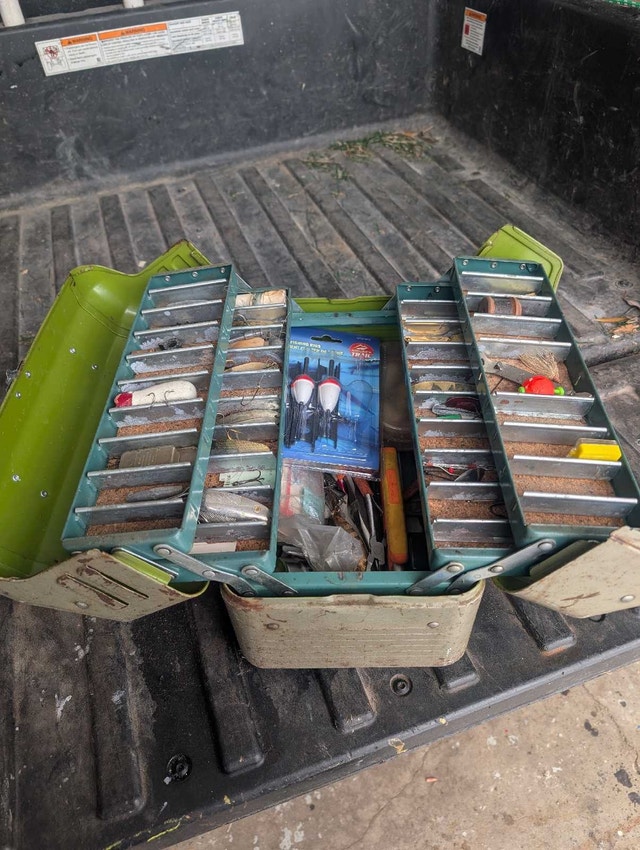 Antique fishing box - photo 3